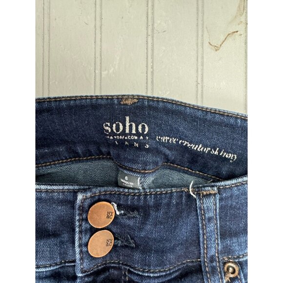 SoHo Size 6 Womens Jeans Curve Creator Skinny Low Rise Stretch Dark Wash - Picture 2 of 3